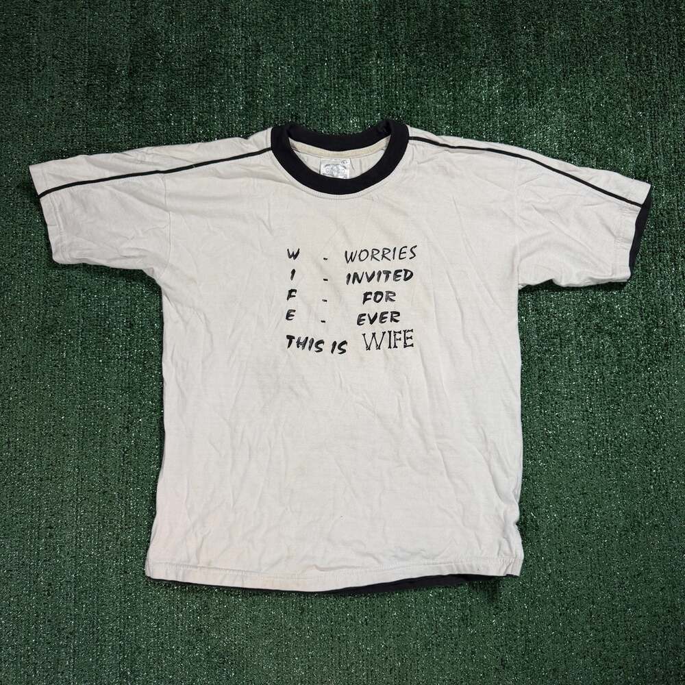 Vintage women’s GIORGIO “WIFE” Comedy T-Shirt XL Skater Punk